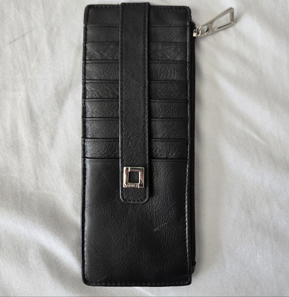 Lodis Black Leather Stacker Wallet